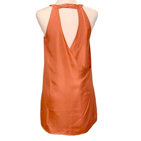 JCrew Silk Coral Swoop Back Dress 2 - Picture 2 of 5